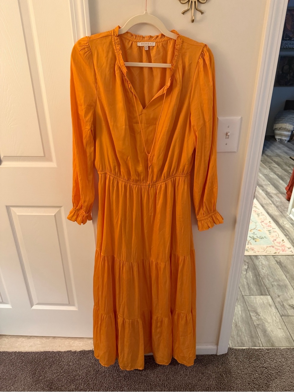 Golden yellow maxi dress
